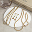 Gouden dubbele anker collier 50.5 cm 14 karaat