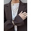 Gouden dubbele anker collier 50.5 cm 14 karaat
