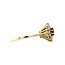 Gold entourage ring with ruby and diamond 14 carat