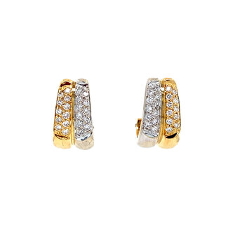 Gold earrings with diamond 18 karat