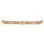 Tricolour gold bracelet 22 cm 18 karat