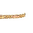 Tricolour gold bracelet 22 cm 18 karat