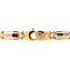 Tricolour gold bracelet 22 cm 18 karat
