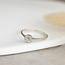 Weißgold-Entouragering mit 14 Karat Diamant