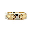 Gouden schakelring bicolour 14 karaat