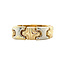 Gouden schakelring bicolour 14 karaat