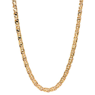 Goldene Falkenauge Halskette 50 cm 14 Karat