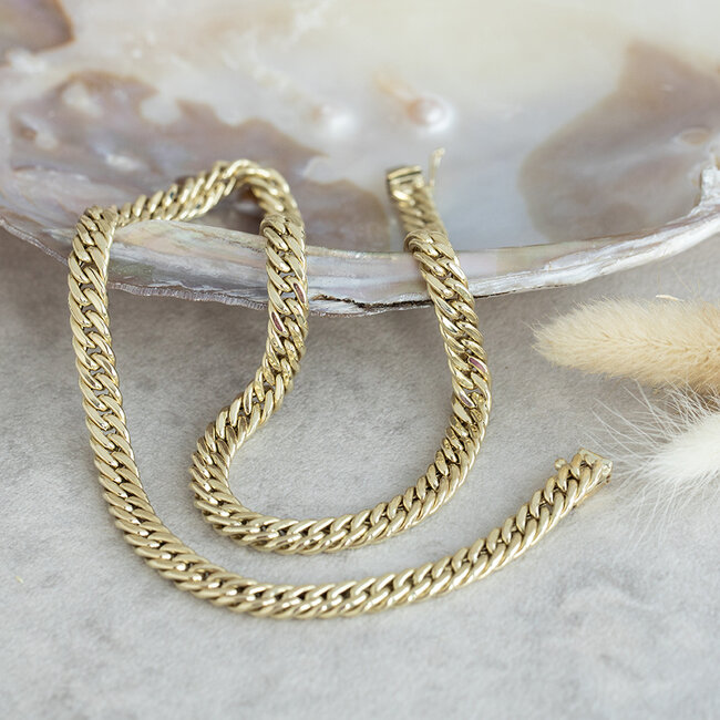 Goldenes Gourmet-Collier 46 cm 14 Karat