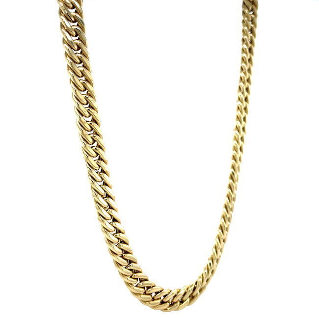 Gouden gourmet collier 46 cm 14 karaat