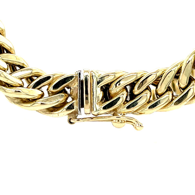 Gouden gourmet collier 46 cm 14 karaat