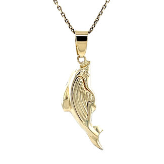 Goldener Delfin Anhänger 14 Karat