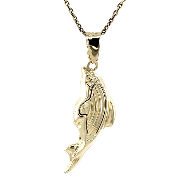 Goldener Delphin-Anhänger 14 Karat