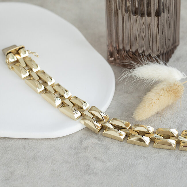 Gouden armband 19 cm 14 karaat