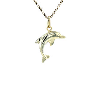Goldener Delfin Anhänger 14 Karat