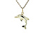 Gold dolphin pendant 14 karat