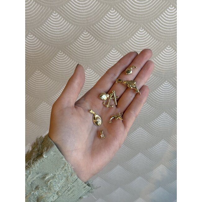 Gouden dolfijn hanger 14 karaat