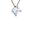 White gold pendant with zirconia 14 karat