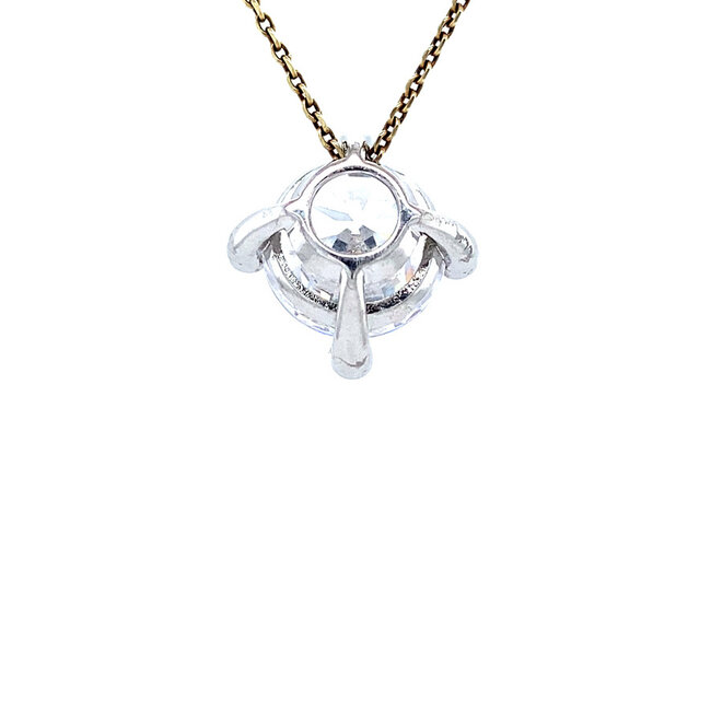 White gold pendant with zirconia 14 karat