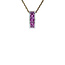 White gold clip pendant with pink sapphire 18 karat