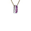White gold clip pendant with pink sapphire 18 karat