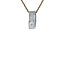 White gold clip pendant with pink sapphire 18 karat