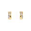 Gold hinged hoop earrings with zirconia 18 karat