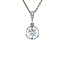 White gold pendant with diamond 0.70ct. 14 carat