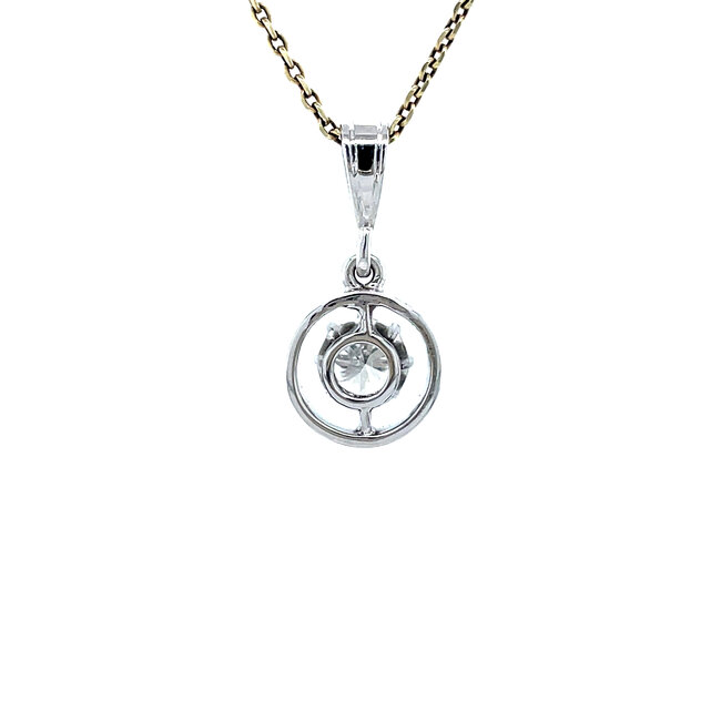 White gold pendant with diamond 0.70ct. 14 karat