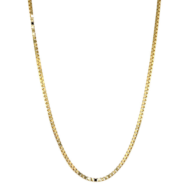 Gouden venetiaan collier 50 cm 14 krt