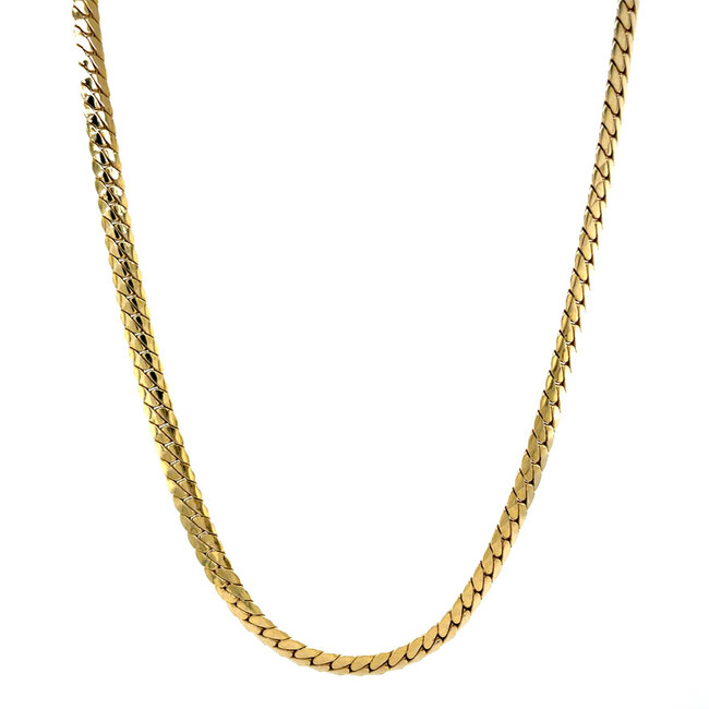 Gouden gourmet choker 45.5 cm 14 karaat