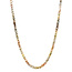 Tricolour gouden valkenoog collier 44 cm 14 karaat