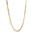 Tricolour gouden valkenoog collier 44 cm 14 karaat