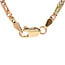 Tricolour gouden valkenoog collier 44 cm 14 karaat