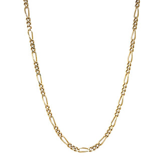 Gouden figaro collier 43 cm 14 karaat