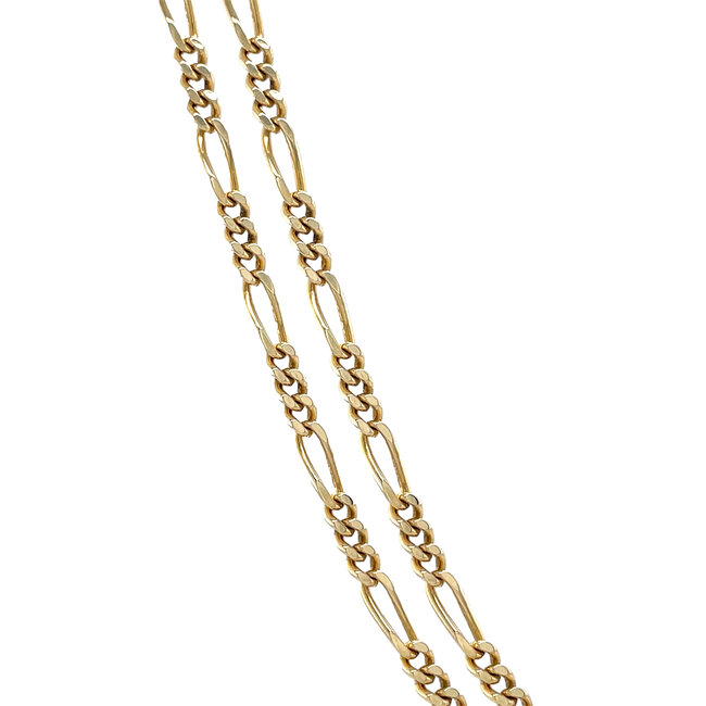 Goldenes Figaro-Collier 43 cm 14 Karat
