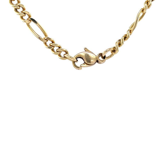 Goldenes Figaro-Collier 43 cm 14 Karat