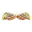 Tricolour ear studs 12 karat