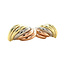 Tricolour ear studs 12 karat