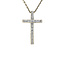Gold cross pendant with diamond 14 karat