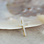Gold cross pendant with diamond 14 karat