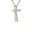 Gold cross pendant with diamond 14 karat