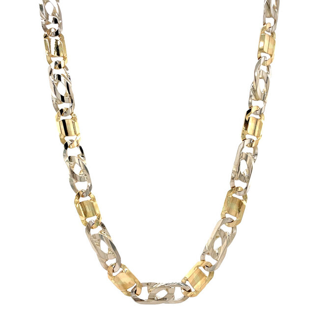 Gouden valkenoog collier 61 cm 18 karaat