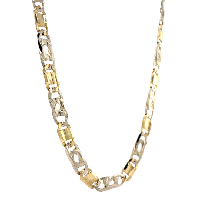 Gouden valkenoog collier 61 cm 18 karaat