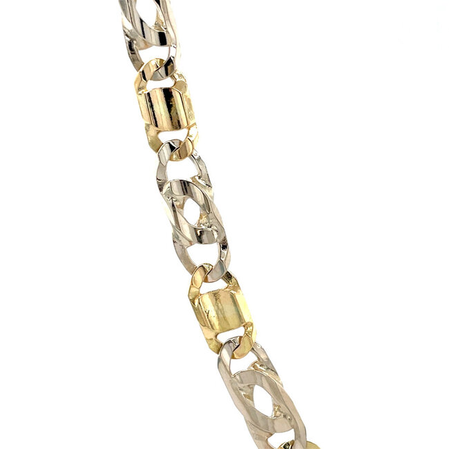 Golden hawk's eye necklace 61 cm 18 karat