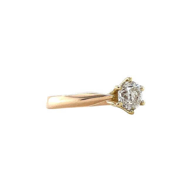 Goldener Solitärring mit Diamant 0,50 ct. 14 Karat