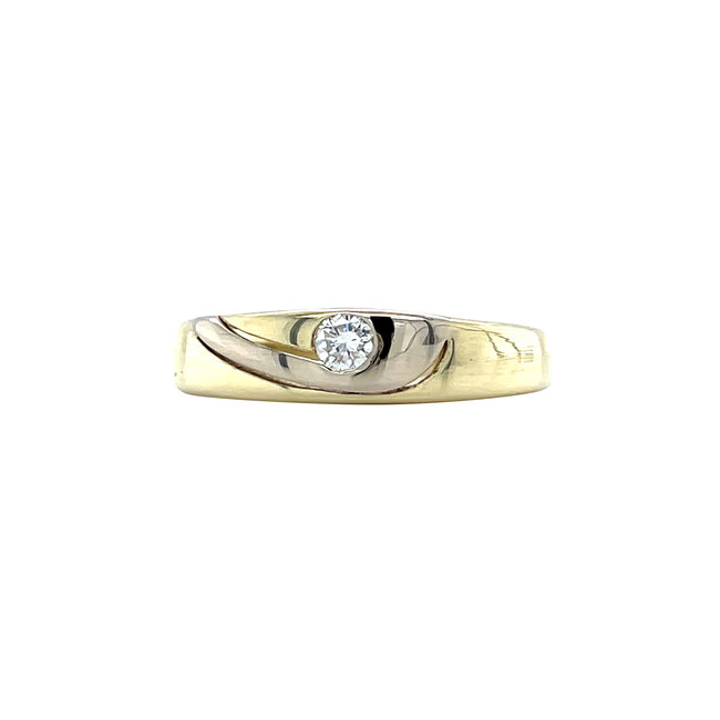 Gouden ring met diamant 14 karaat