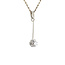 White gold pendant with diamond 14 kt
