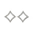 White gold stud earrings with diamond 14 kt