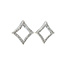 White gold stud earrings with diamond 14 kt