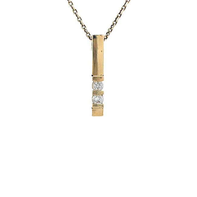 Goldanhänger mit Diamant 18 kt